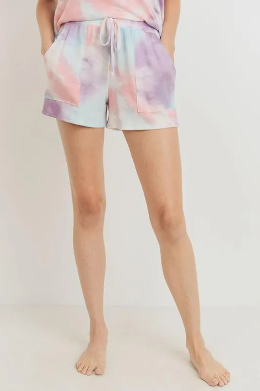 Women’s Pride Tie-Dye Shorts (Purple)