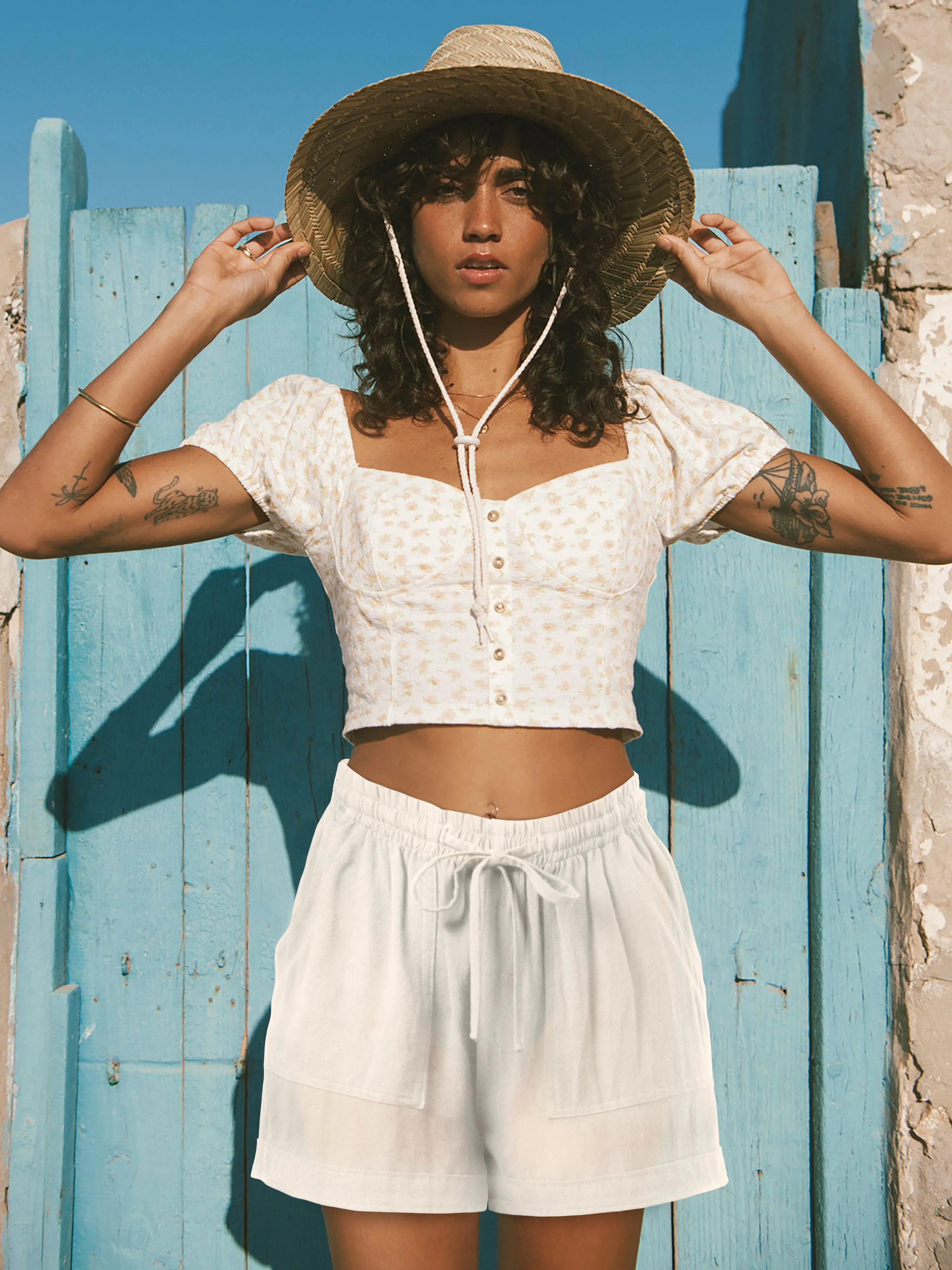 Women's Soft Linen Shorts