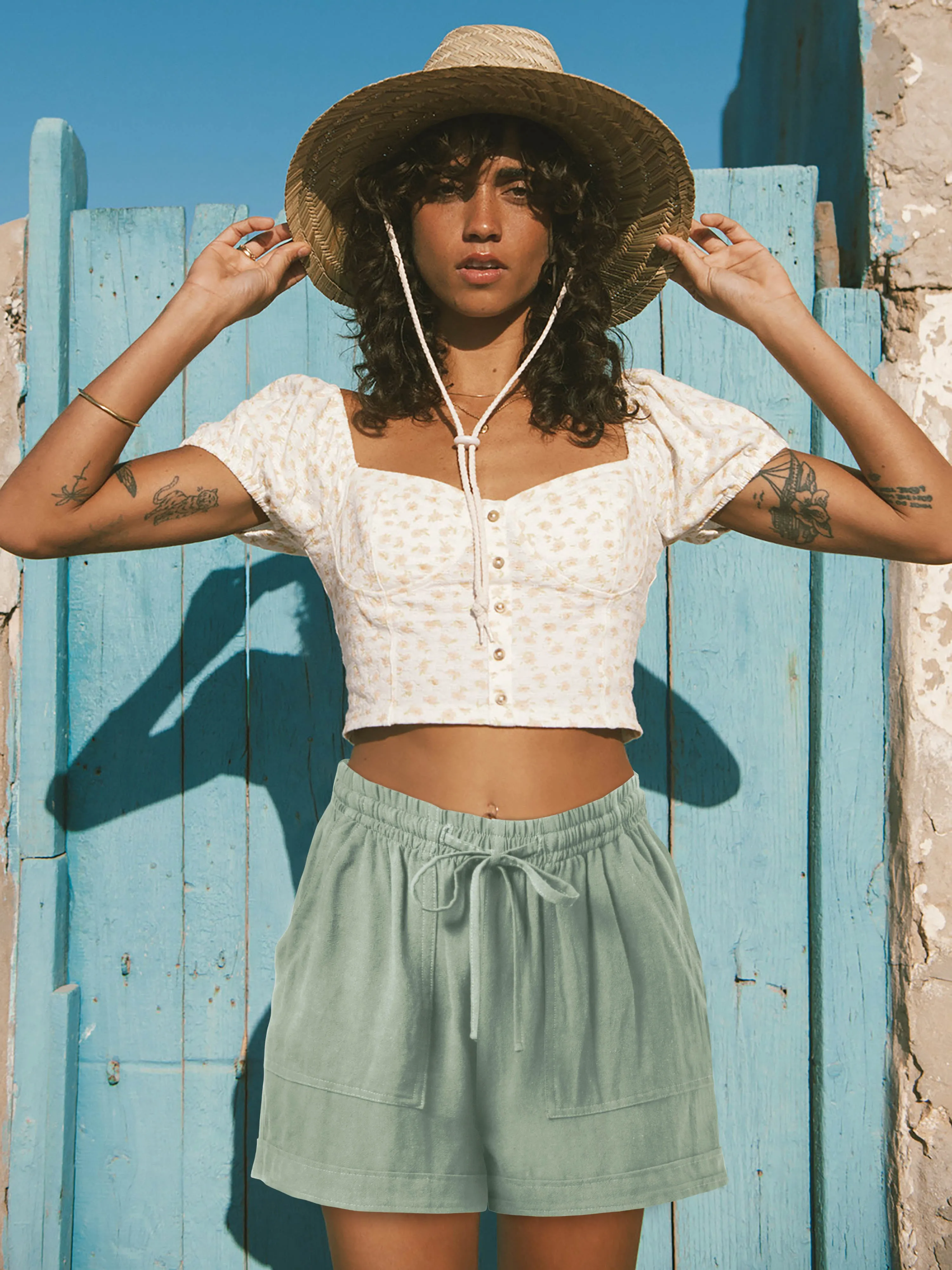 Women's Soft Linen Shorts