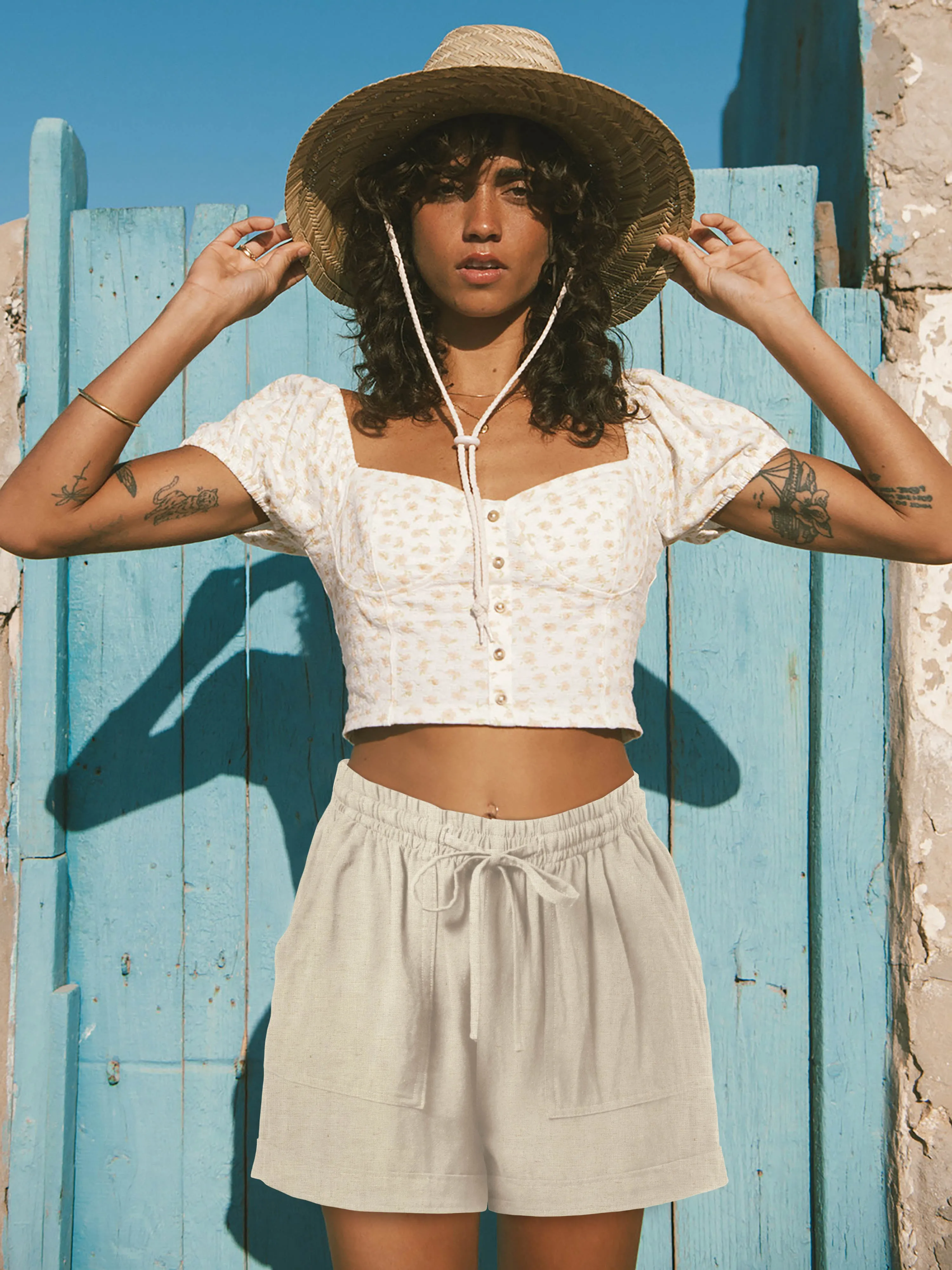 Women's Soft Linen Shorts