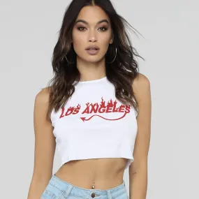Women's Summer Casual O-Neck Sleeveless Crop Top
