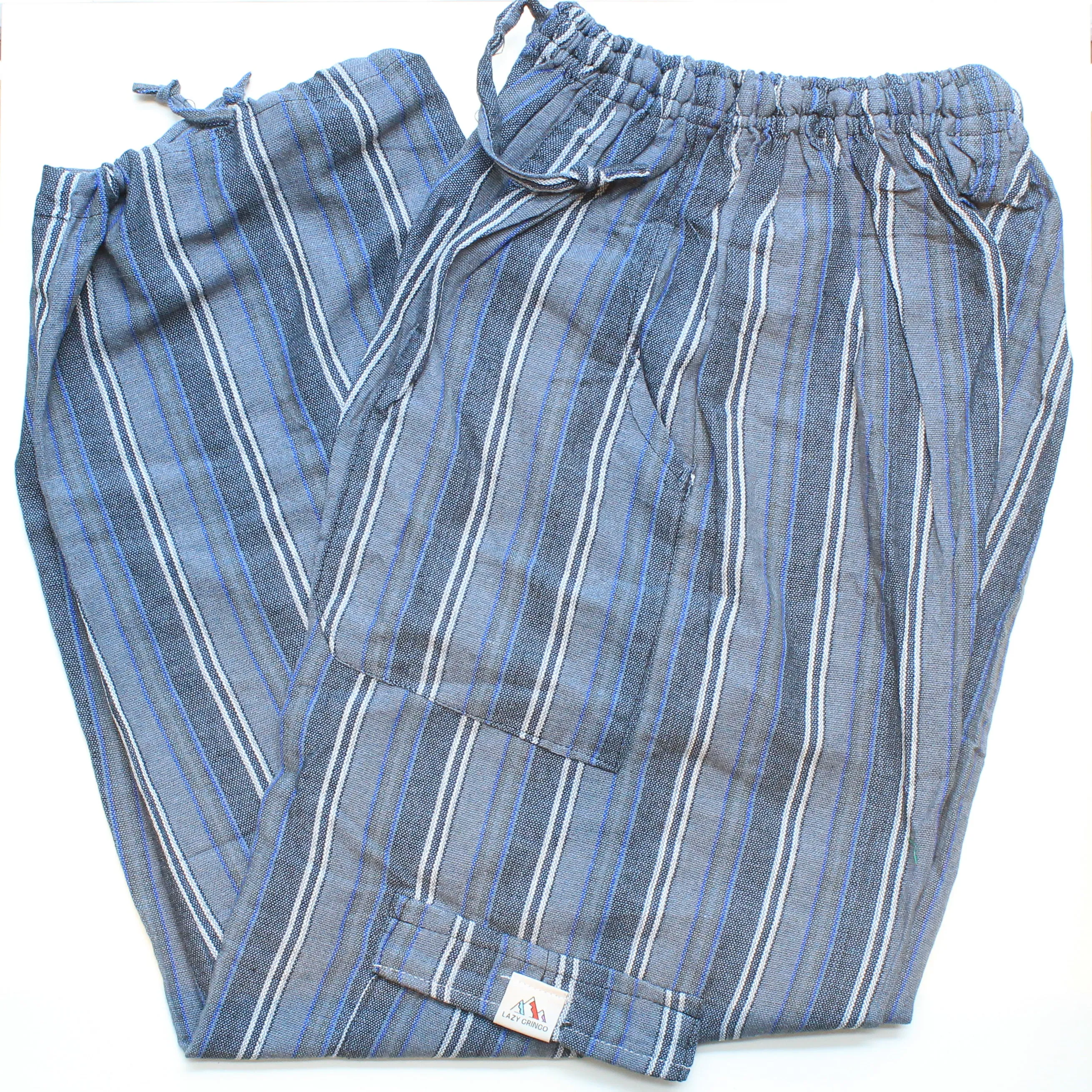 (XL) Blueish Grey with White stripes 0221