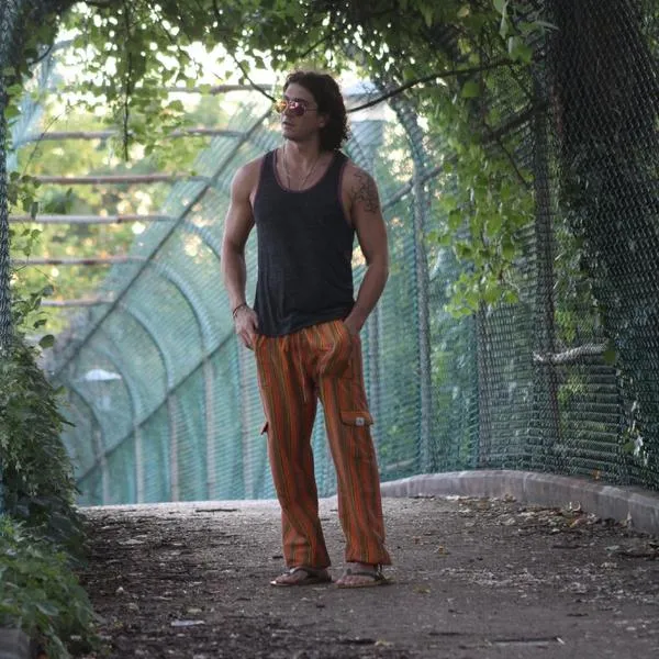 (XL) Rasta on Blackish Lounge Pants 0154