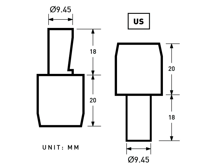 YKK | 15L 9.5mm Prong Snap Fastener | YPS-15L95