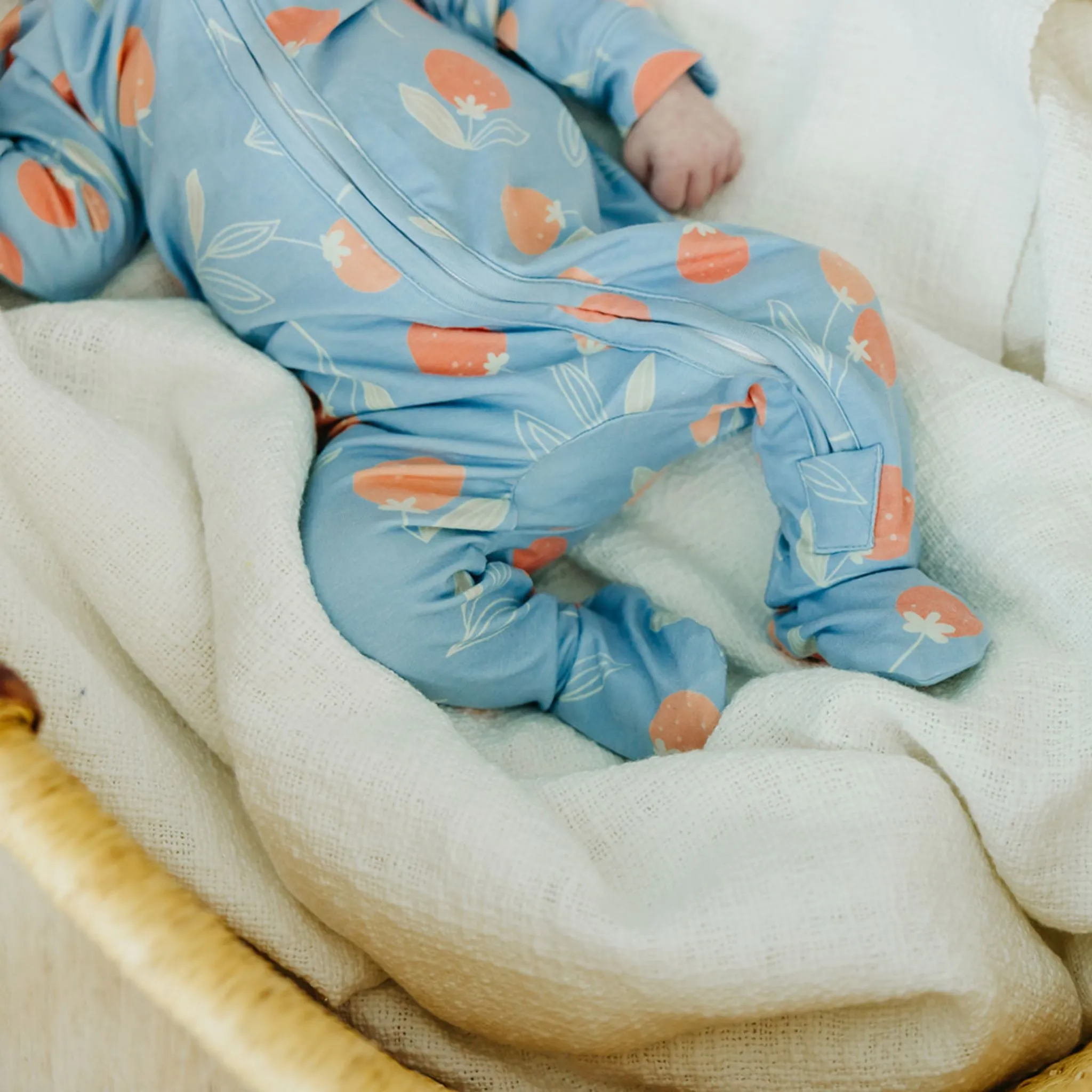 Zip-Up Footie Pajama - Clementine